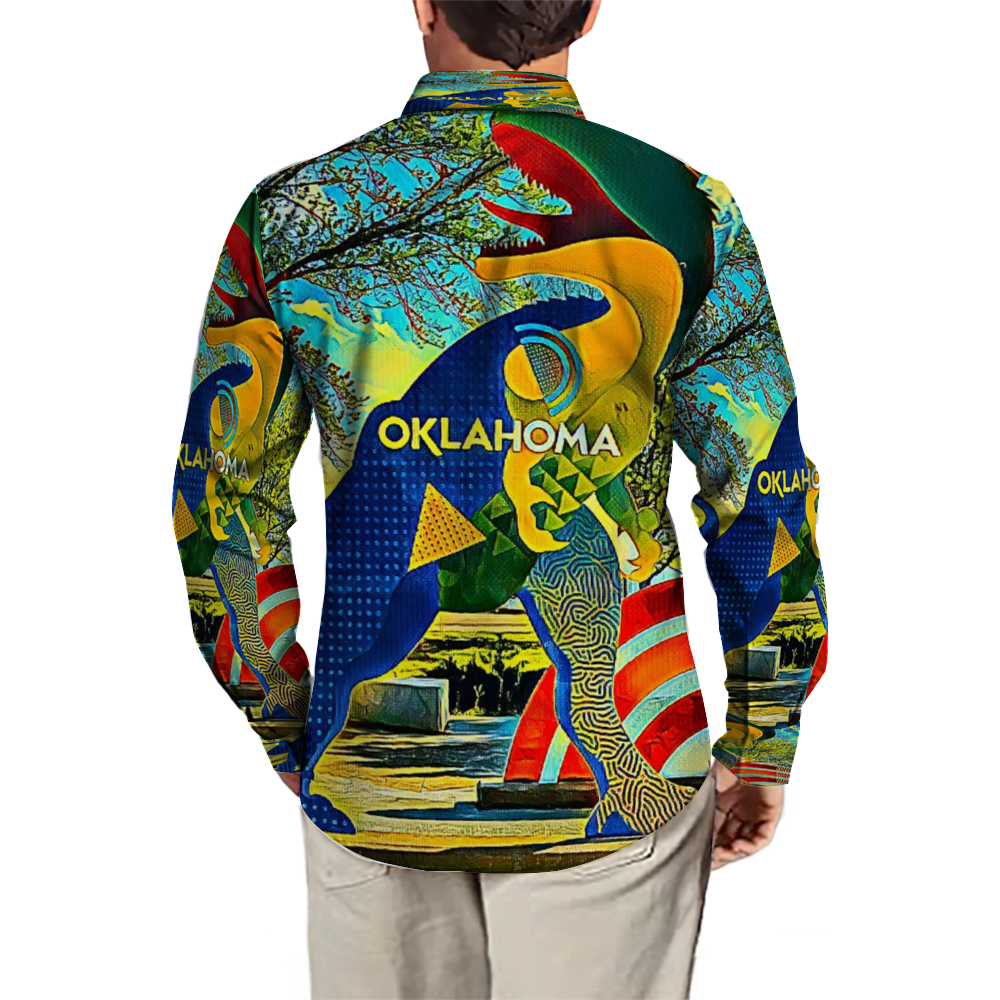 All Over Print Men's Fit Camp Collar Long Sleeve Shirt