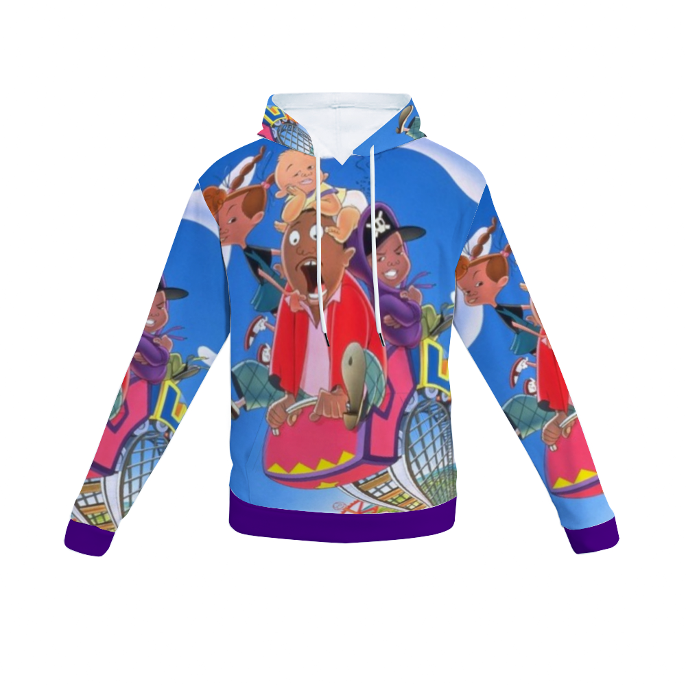 Customizable Unisex All Over Print Plush Hoodies with Pockets