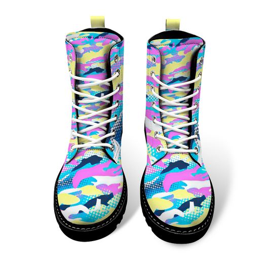 Custom Round Toe Boots Fashion Unisex All Over Print Shoes