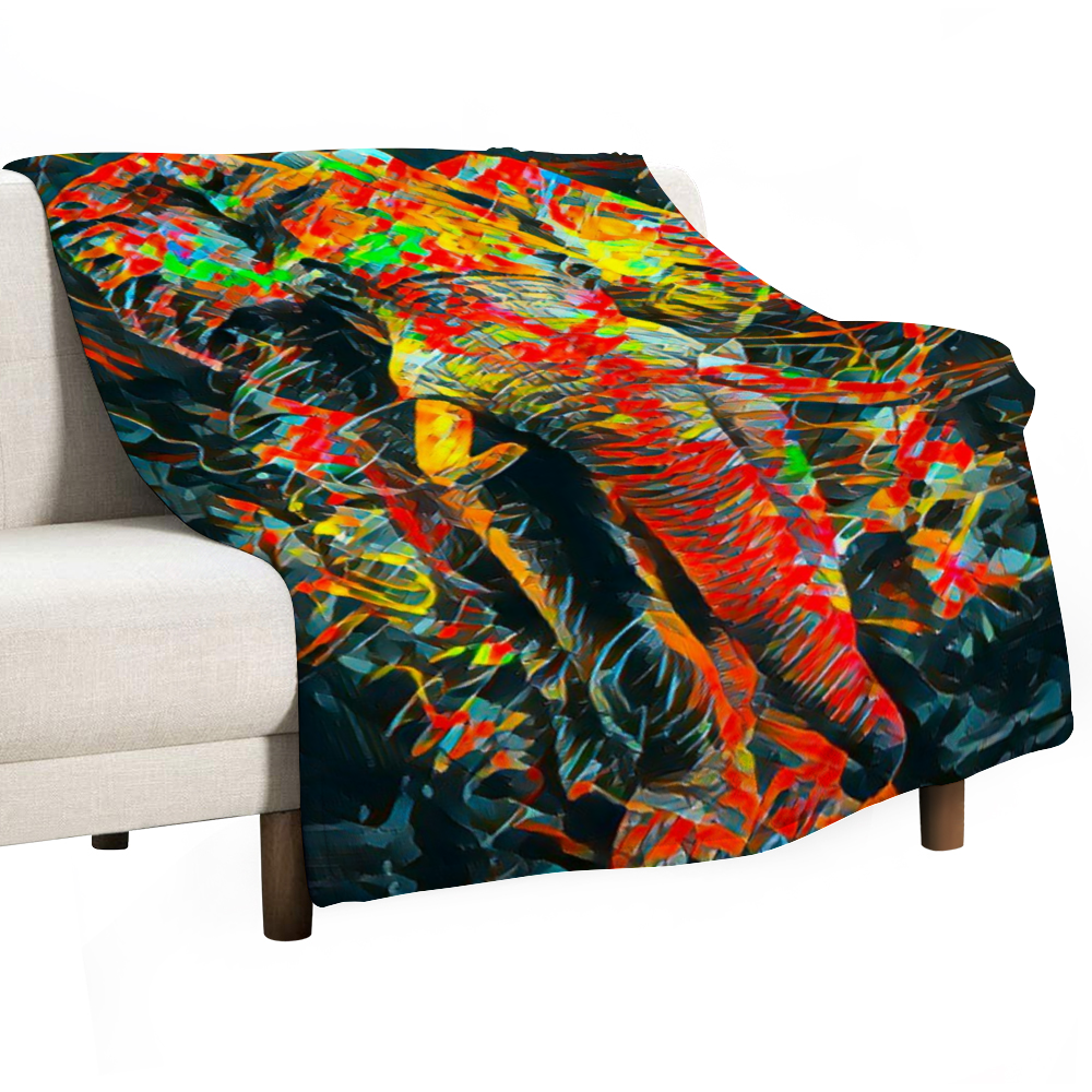 60" × 80" Custom Blankets Thin Flannel Blanket 1 Side Printing