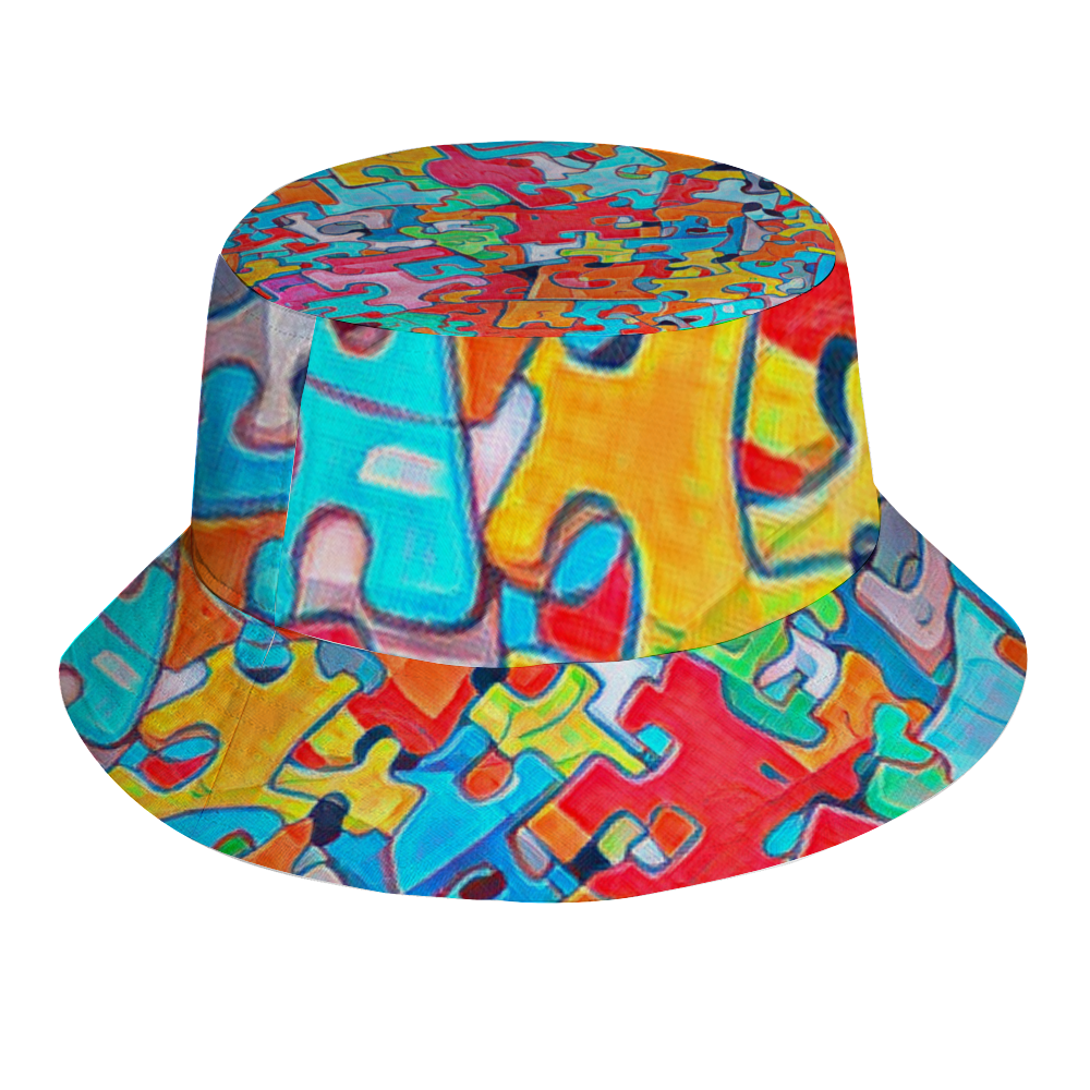 Custom Hats All Over Print Bucket Hat with Customized Under Brim