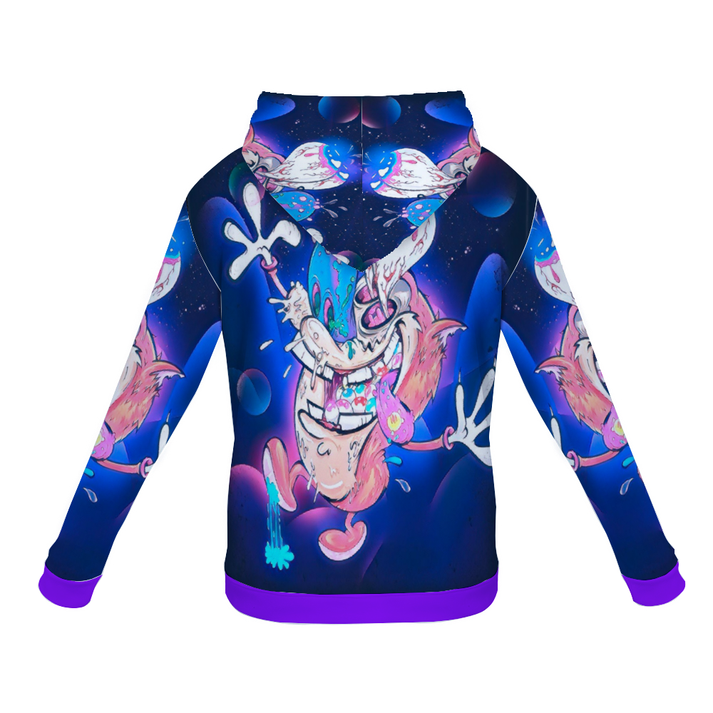 Customizable Unisex All Over Print Plush Hoodies with Pockets