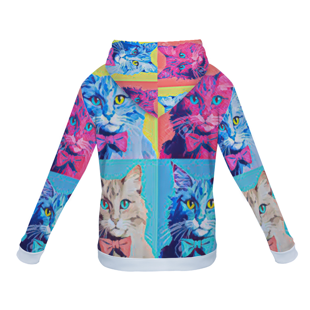 Customizable Unisex All Over Print Plush Hoodies with Pockets