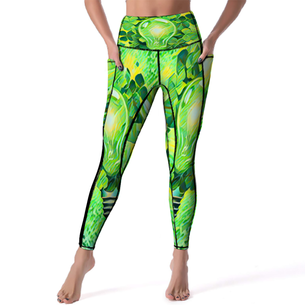 Custom Women's All Over Printed High Waist Yoga Skinny Pants