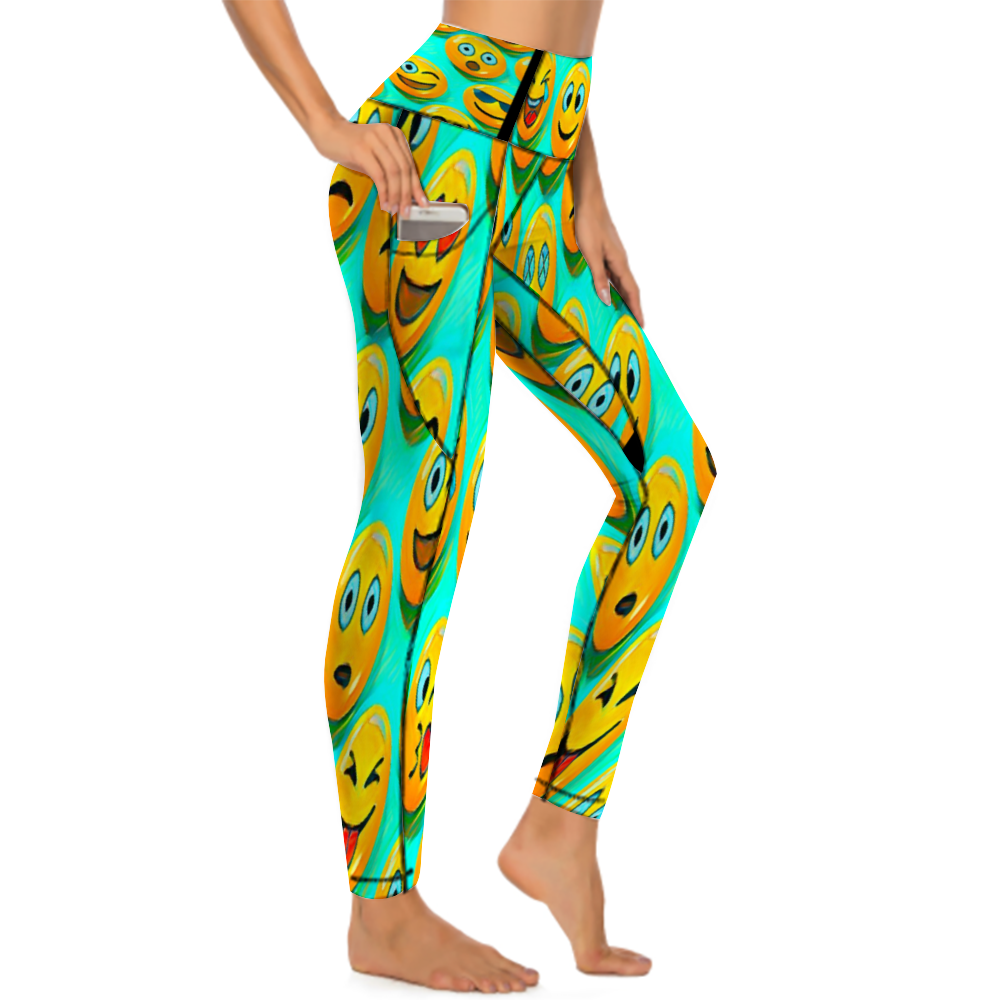 Custom Women's All Over Printed High Waist Yoga Skinny Pants