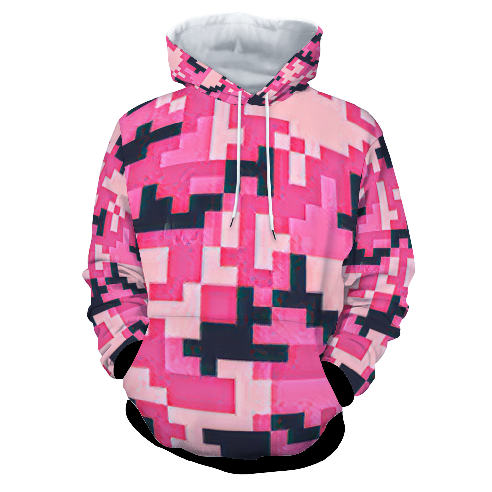 Customizable Unisex All Over Print Plush Hoodies with Pockets