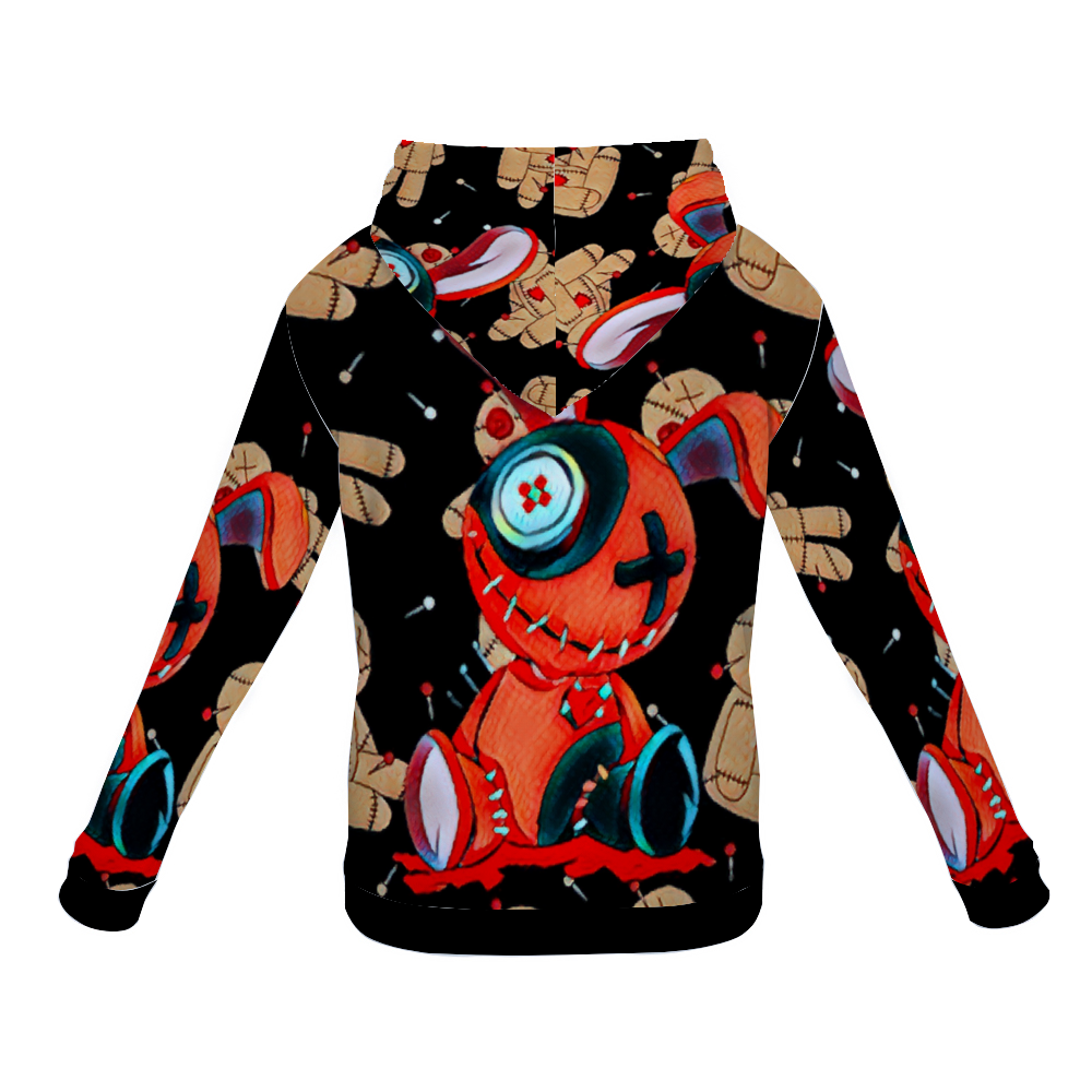 Customizable Unisex All Over Print Plush Hoodies with Pockets