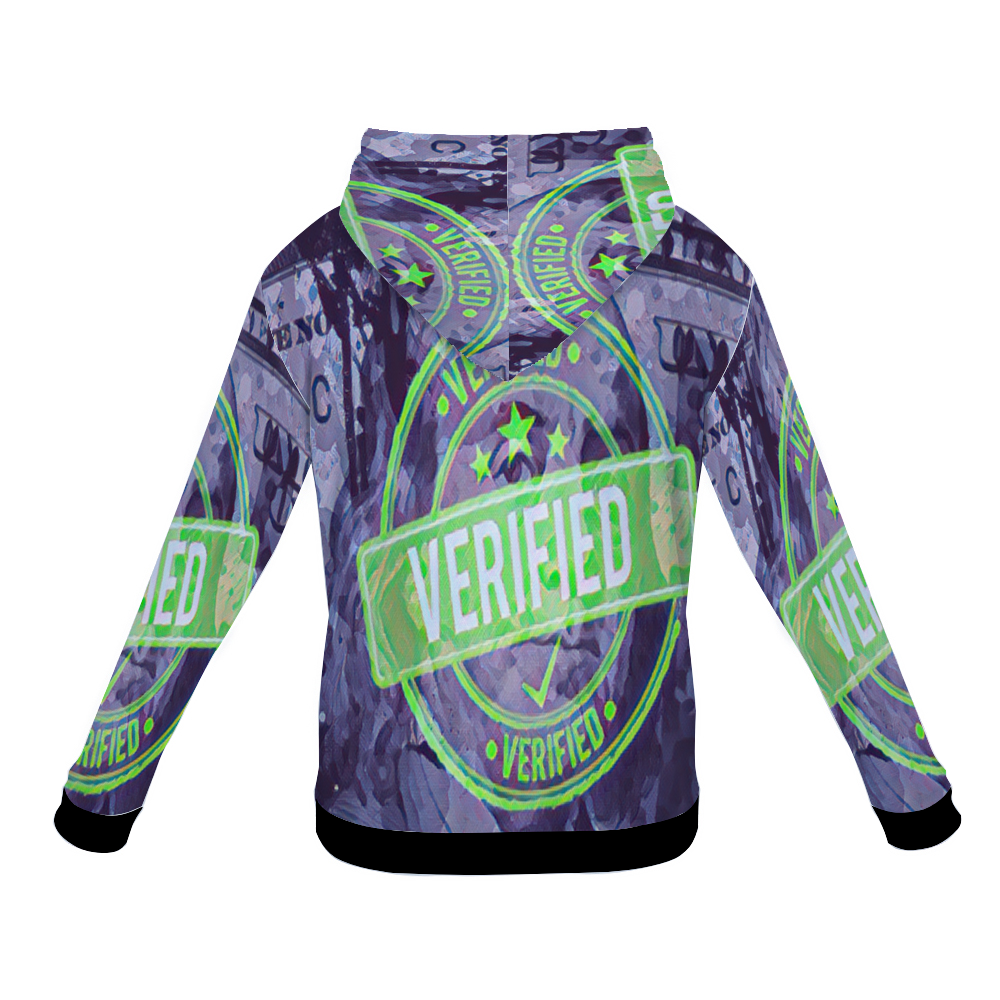 Customizable Unisex All Over Print Plush Hoodies with Pockets