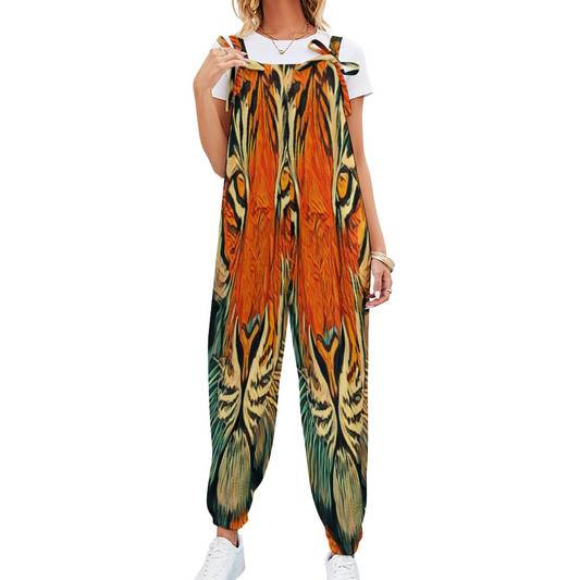 Custom All Over Print Women's Jumpsuit with Suspender