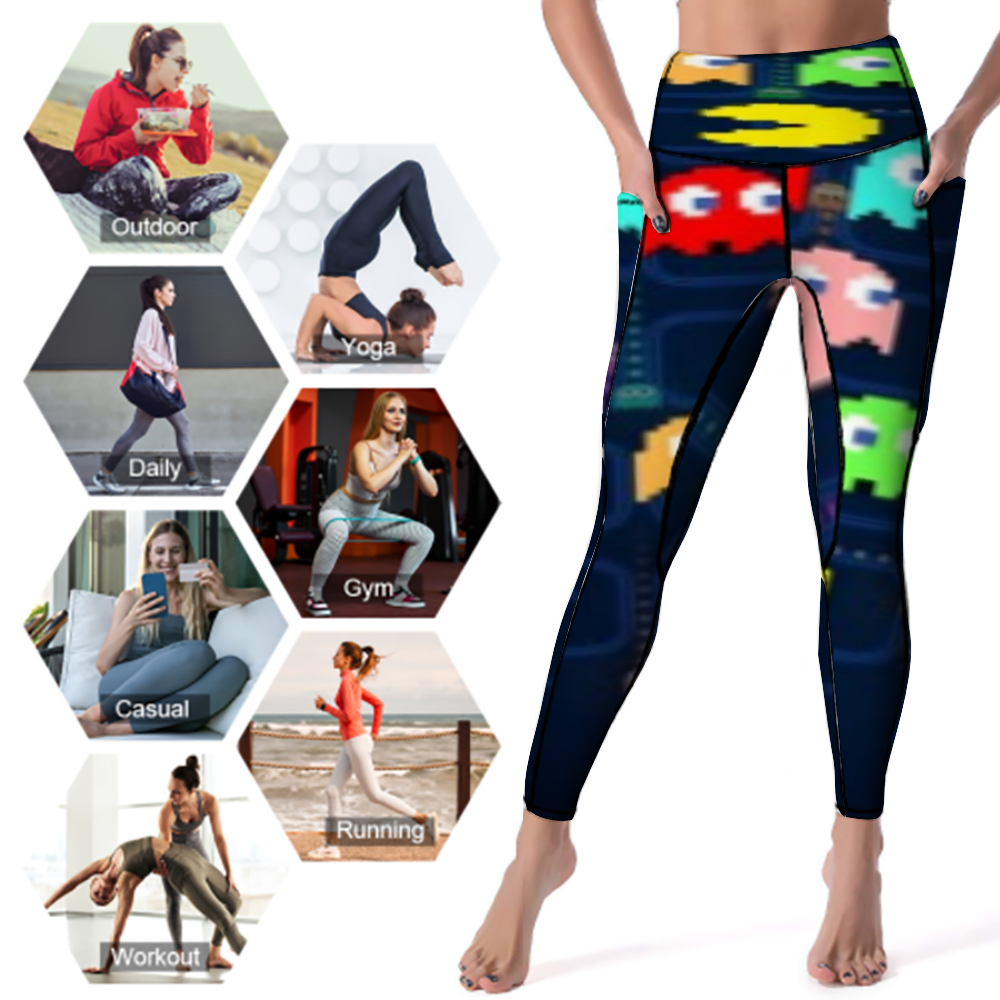 Custom Women's All Over Printed High Waist Yoga Skinny Pants