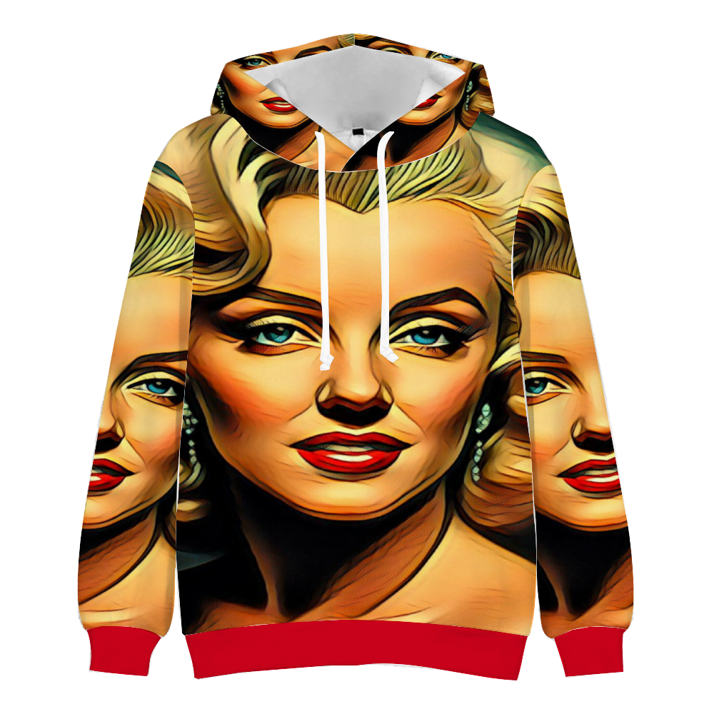 Custom Unisex Hoodies Novelty Pullover Sweatshirts  without Pockets