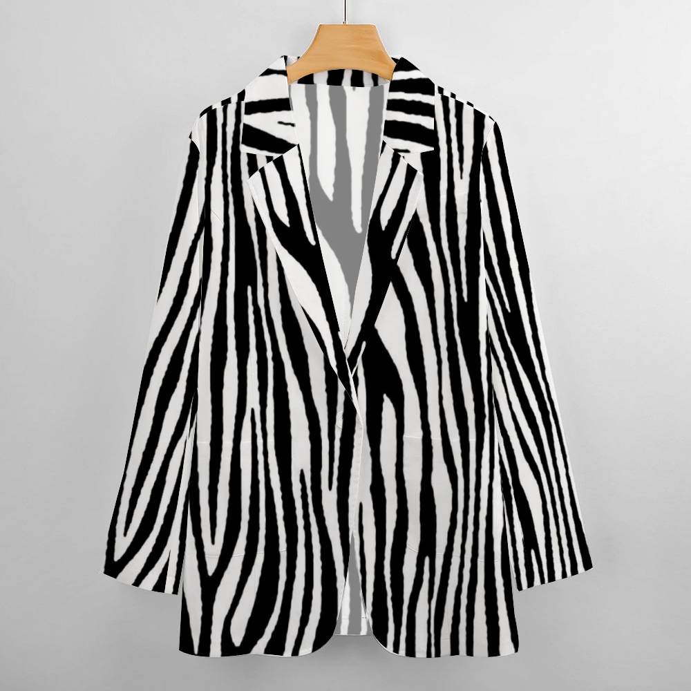 Custom Women's Casual Suit All Over Print Blazer Coat Fashion Light Coat