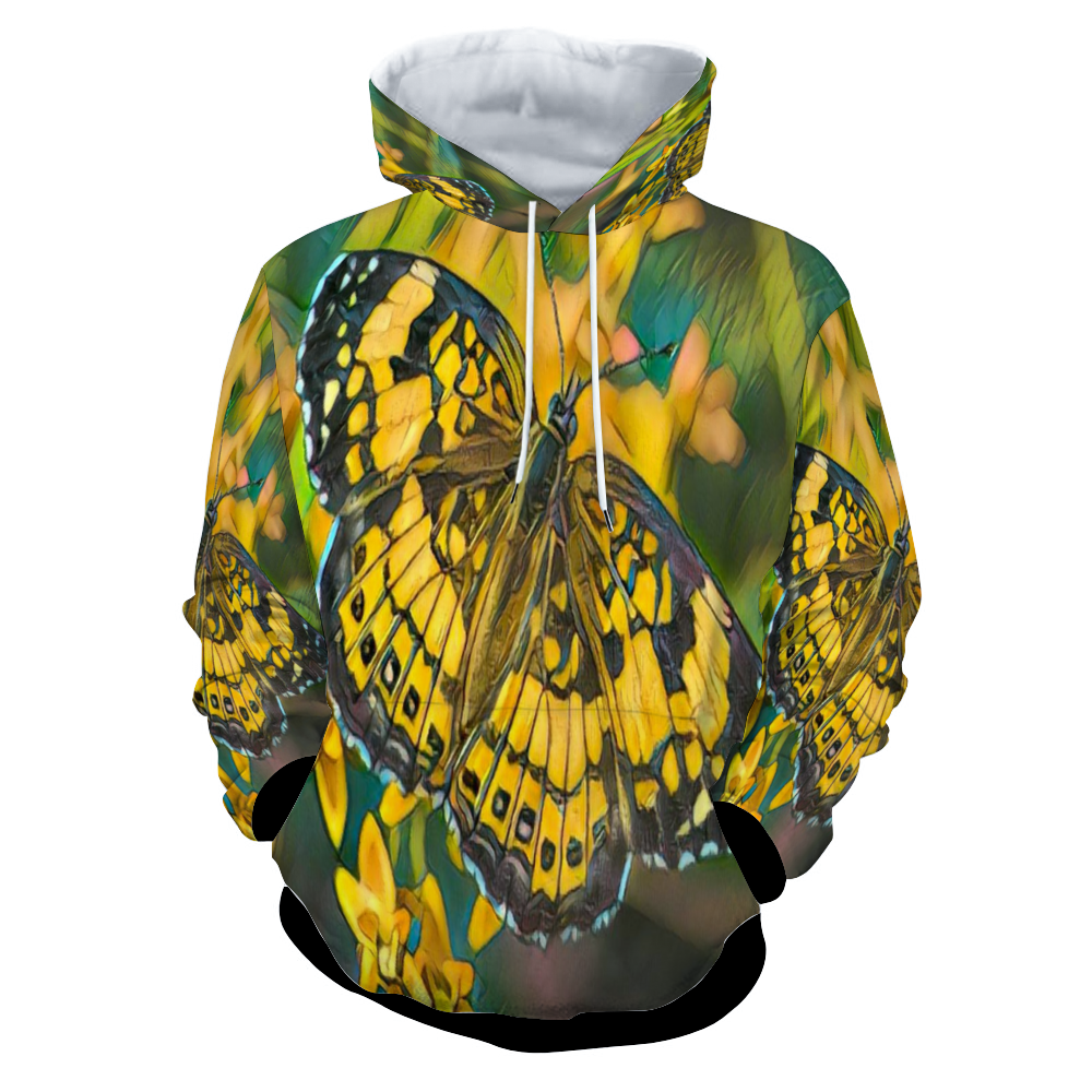 Customizable Unisex All Over Print Plush Hoodies with Pockets