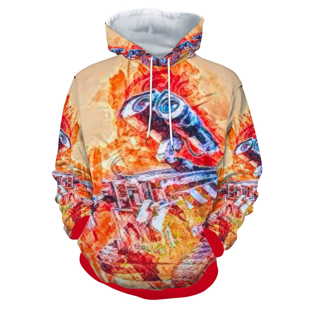 Customizable Unisex All Over Print Plush Hoodies with Pockets