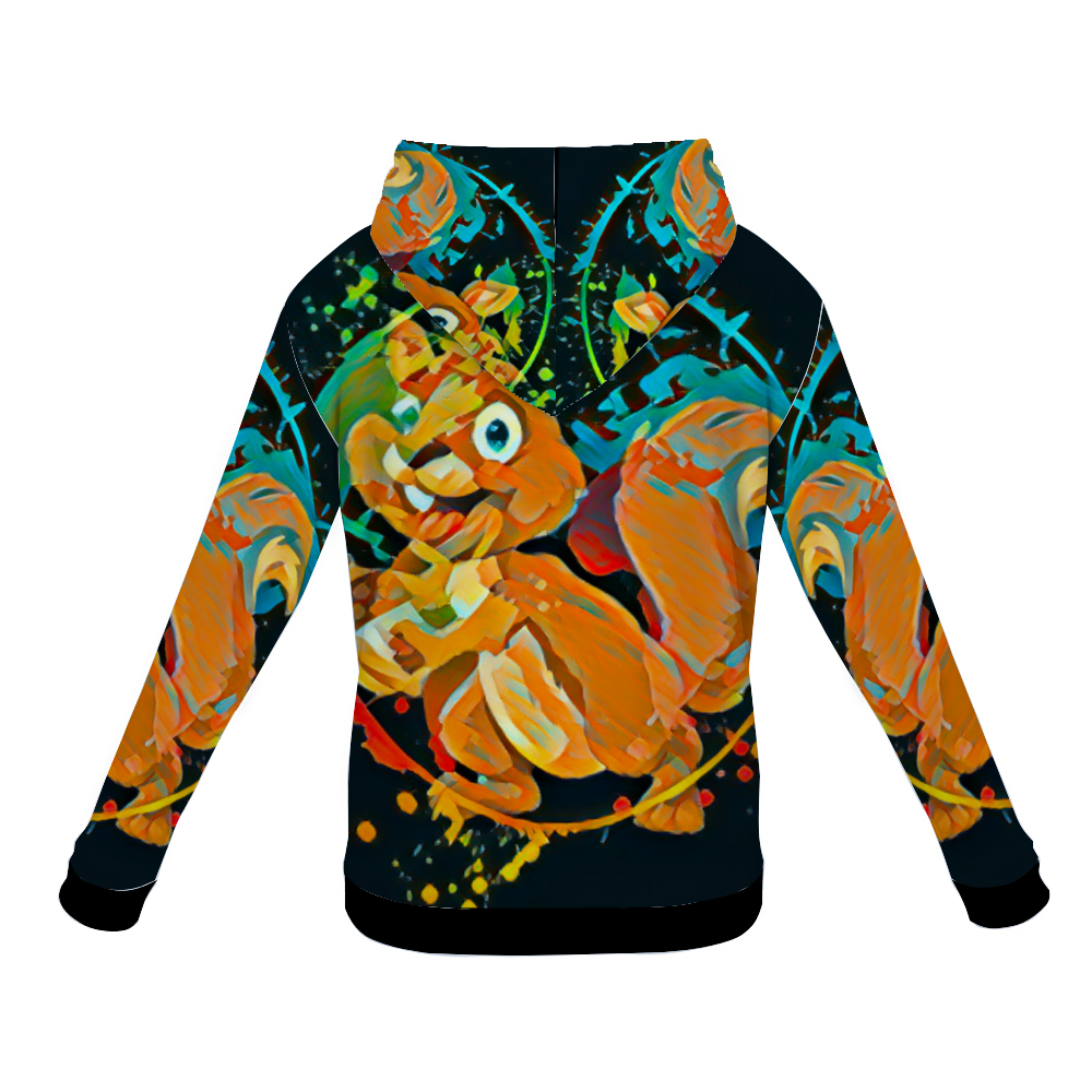 Customizable Unisex All Over Print Plush Hoodies with Pockets