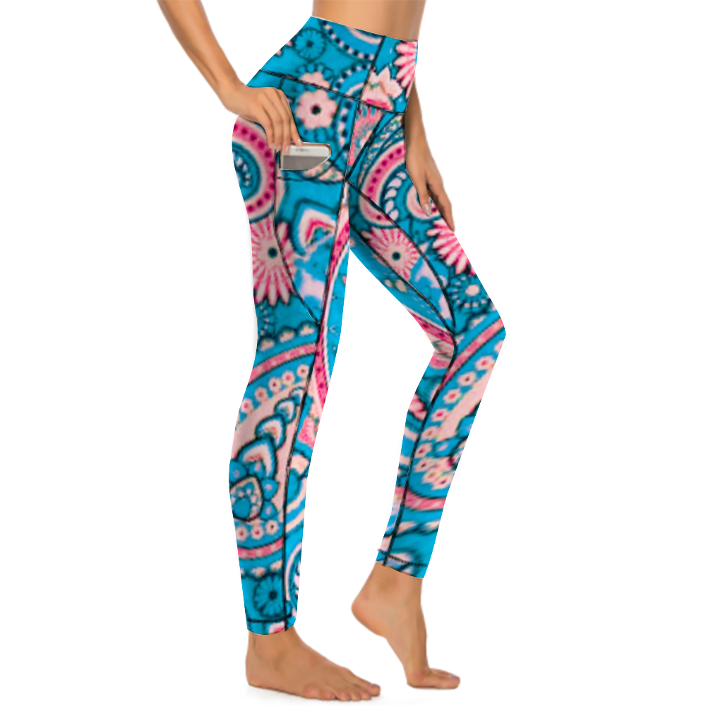 Custom Women's All Over Printed High Waist Yoga Skinny Pants