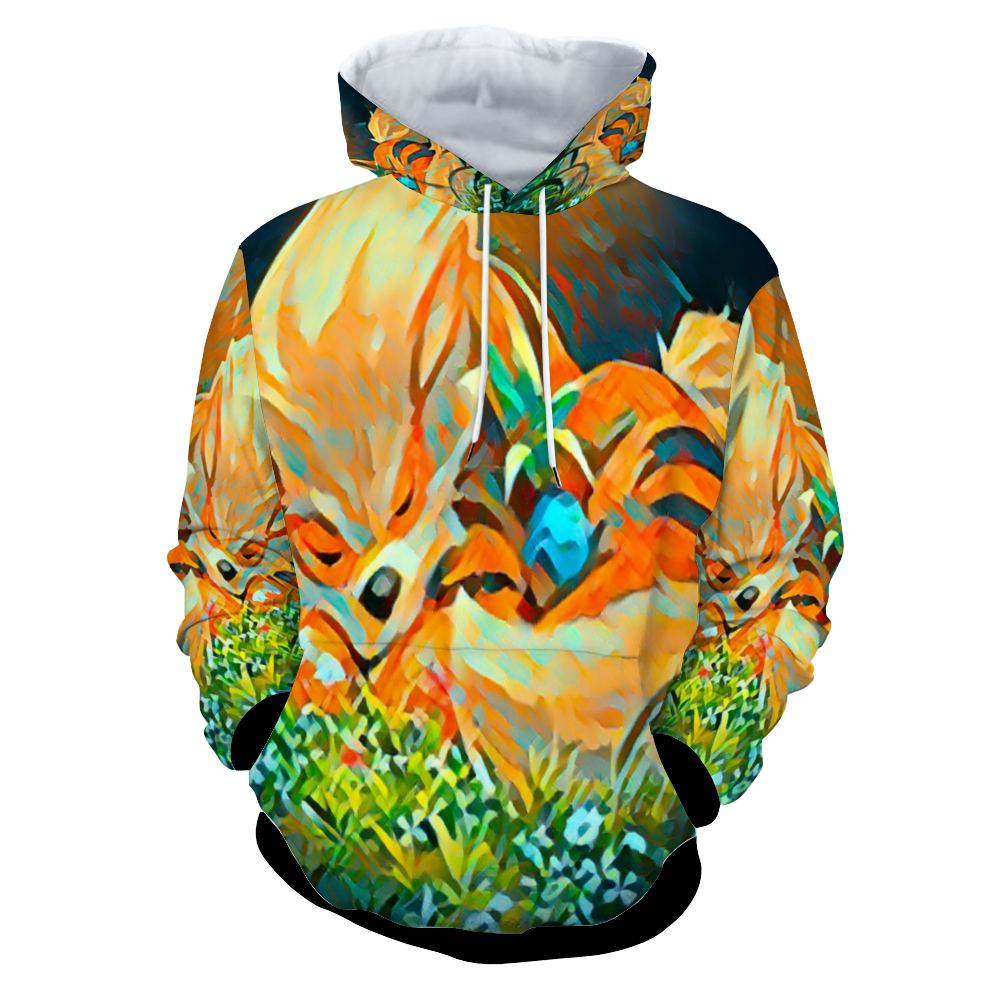 Customizable Unisex All Over Print Plush Hoodies with Pockets