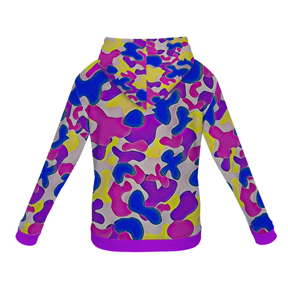 Customizable Unisex All Over Print Plush Hoodies with Pockets