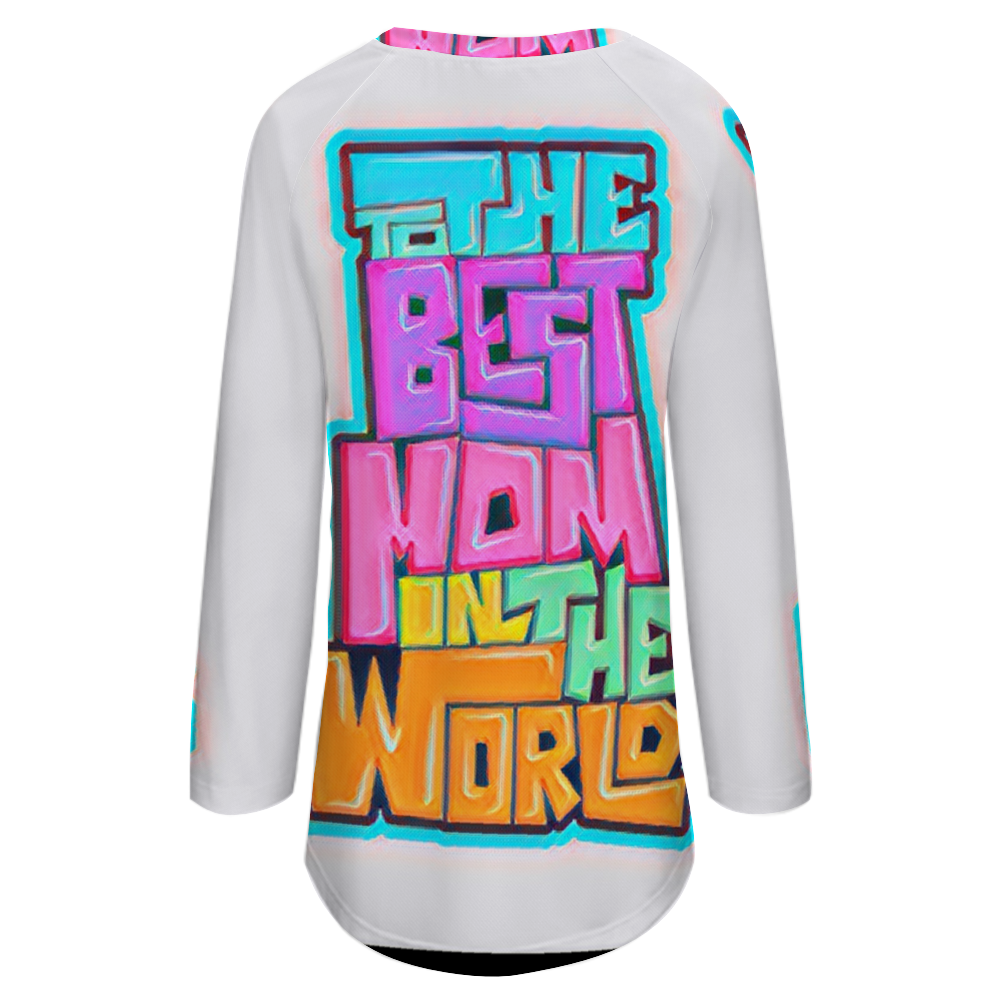 Custom Women's  Raglan Long Sleeve T-Shirt All Over Print Casual Shirt