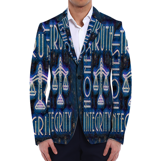 All Over Print Men Casual Suit Blazer Coat Fashion Light Coat