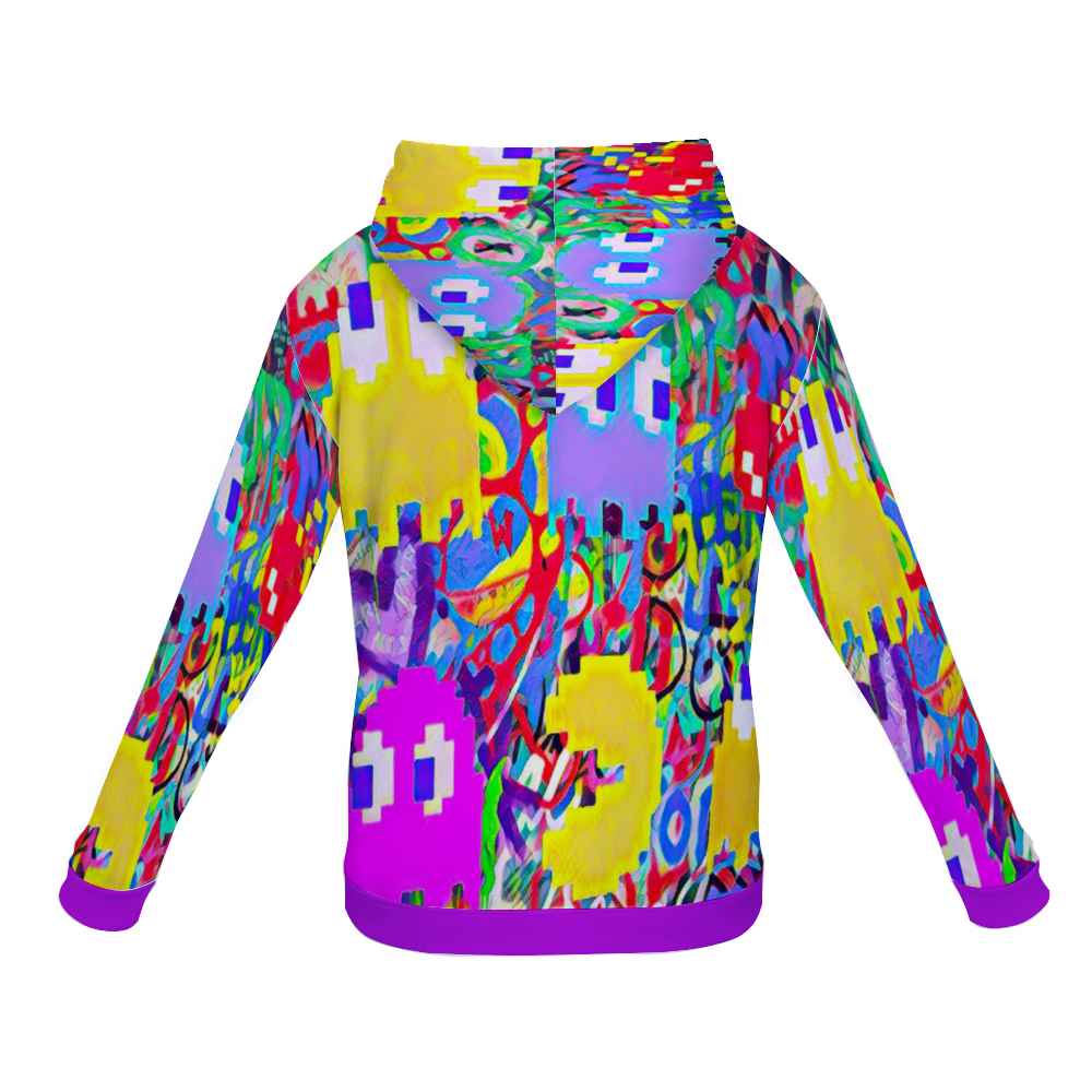 Customizable Unisex All Over Print Plush Hoodies with Pockets