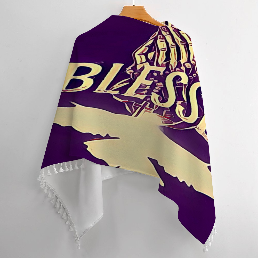 Custom Knitted Cloaks with Tassel Personalize Tassel Cape