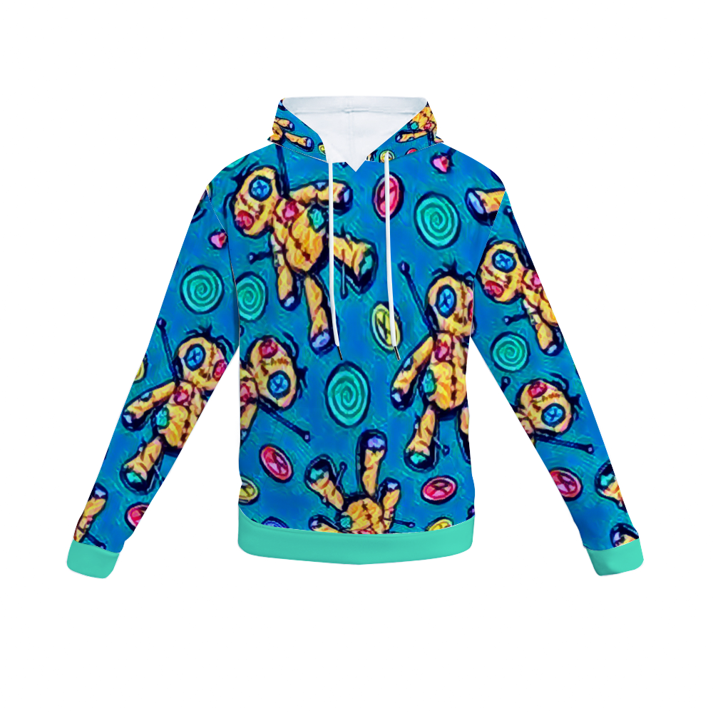 Customizable Unisex All Over Print Plush Hoodies with Pockets