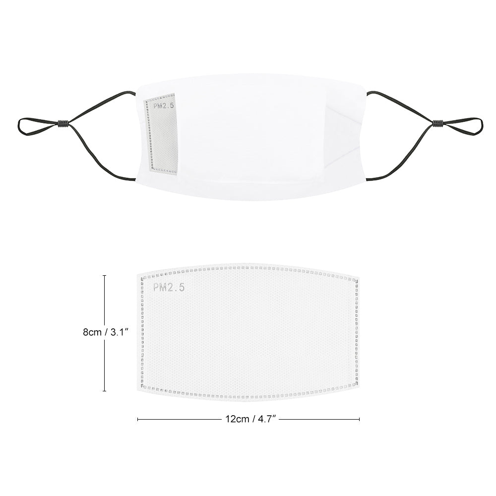 Custom Adjustable Face Covers with Multiple Spare Filters Non-medical