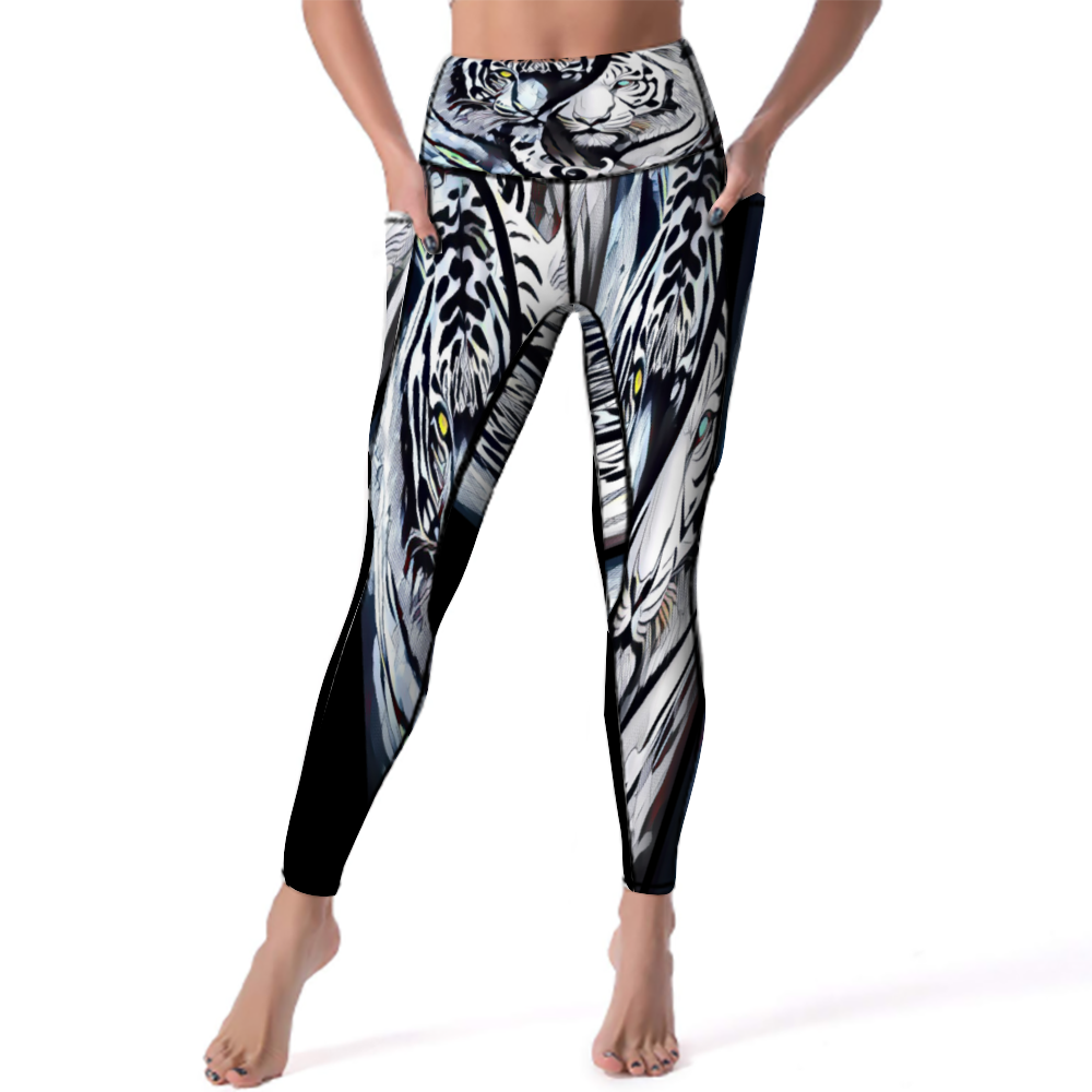 Custom Women's All Over Printed High Waist Yoga Skinny Pants