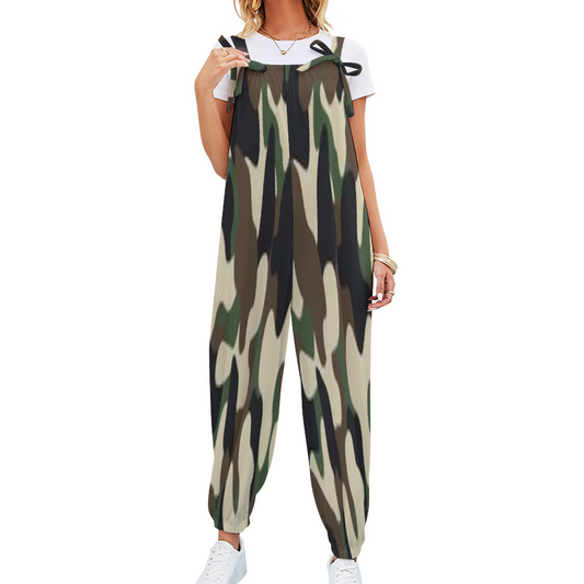 Custom All Over Print Women's Jumpsuit with Suspender