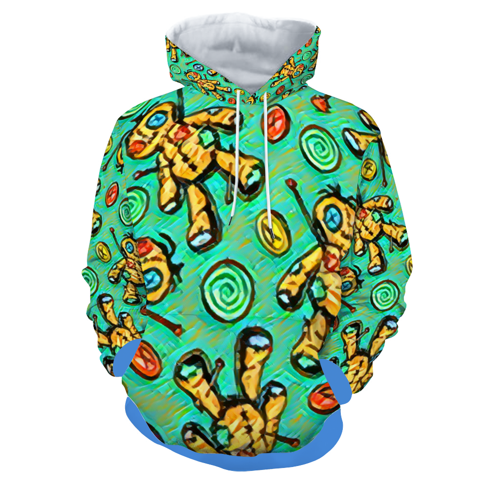 Customizable Unisex All Over Print Plush Hoodies with Pockets