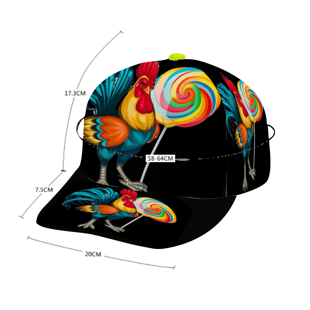  Custom All Over Print Unisex Adjustable Curved Bill Baseball Hat