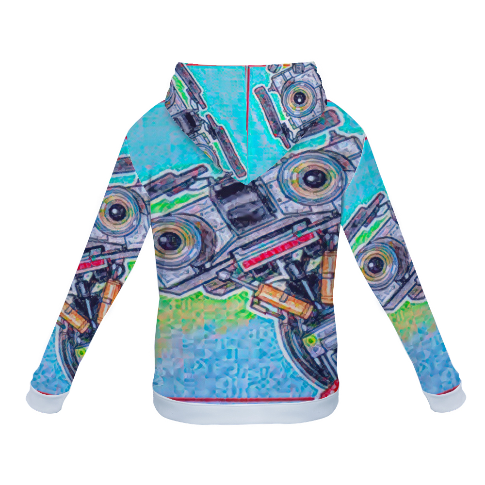 Customizable Unisex All Over Print Plush Hoodies with Pockets