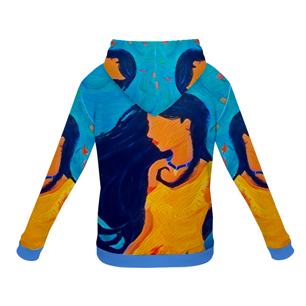 Customizable Unisex All Over Print Plush Hoodies with Pockets