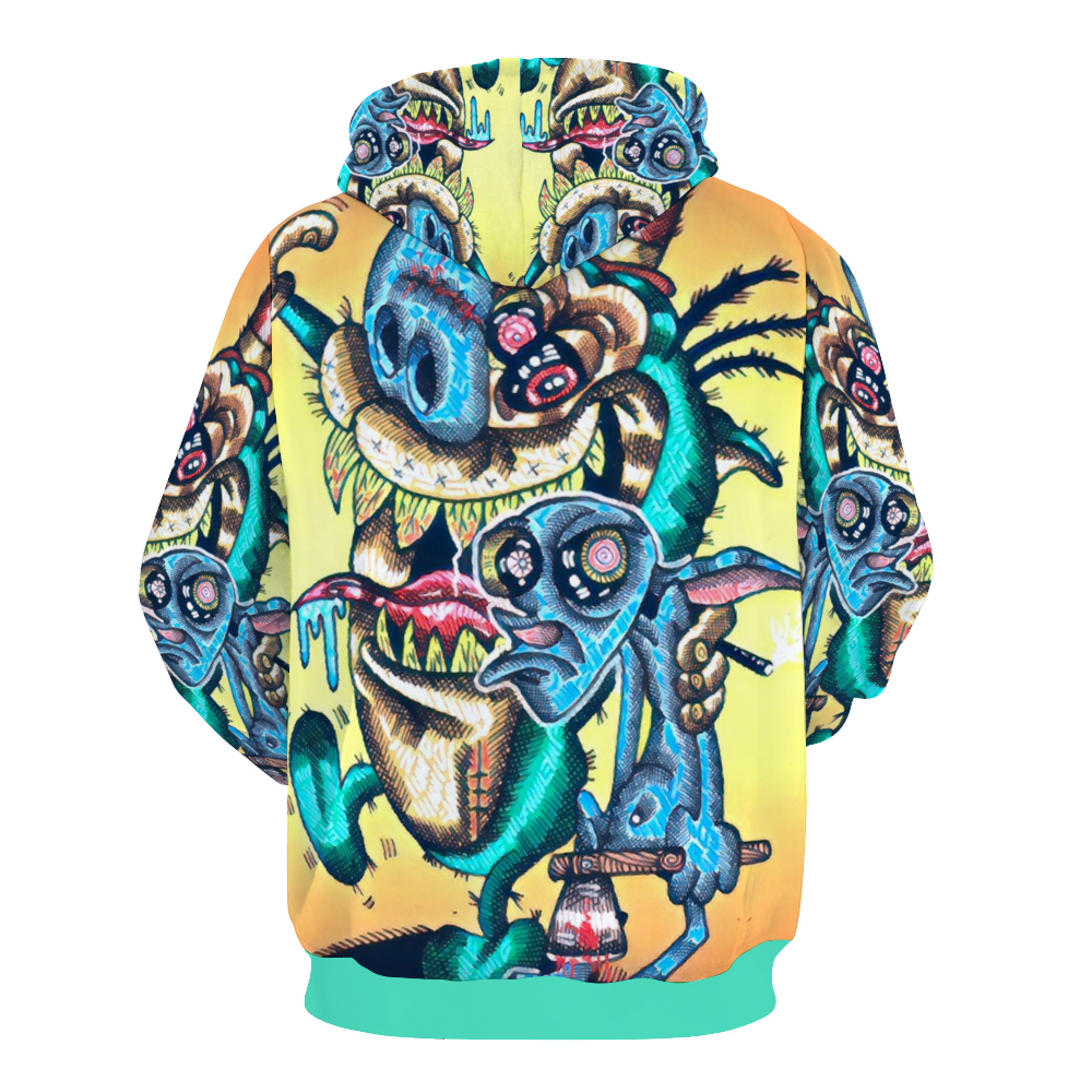 Customizable Unisex All Over Print Plush Hoodies with Pockets