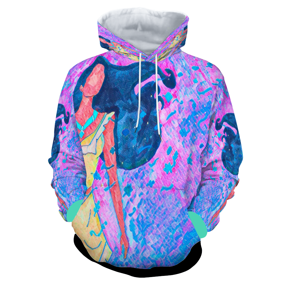 Customizable Unisex All Over Print Plush Hoodies with Pockets