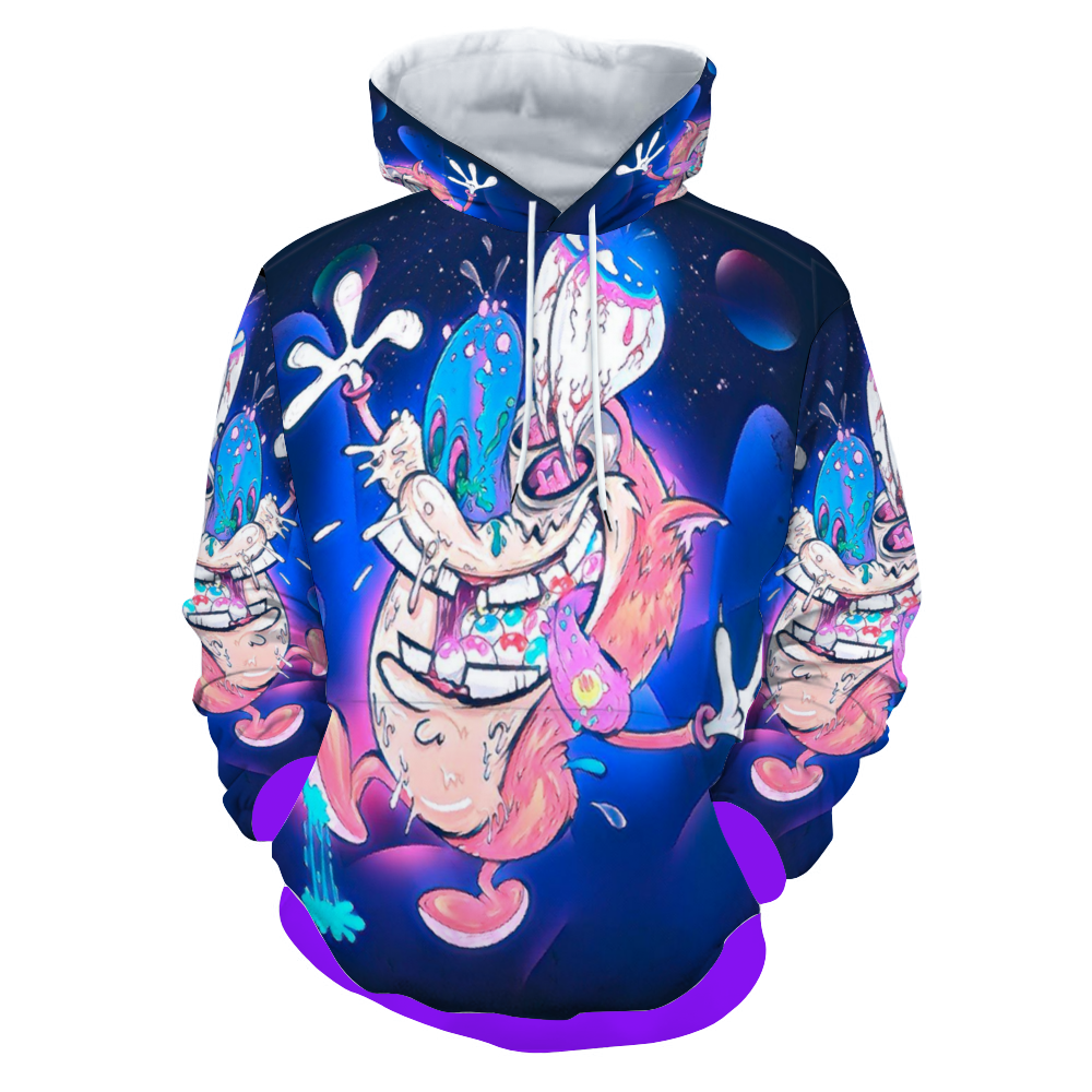 Customizable Unisex All Over Print Plush Hoodies with Pockets