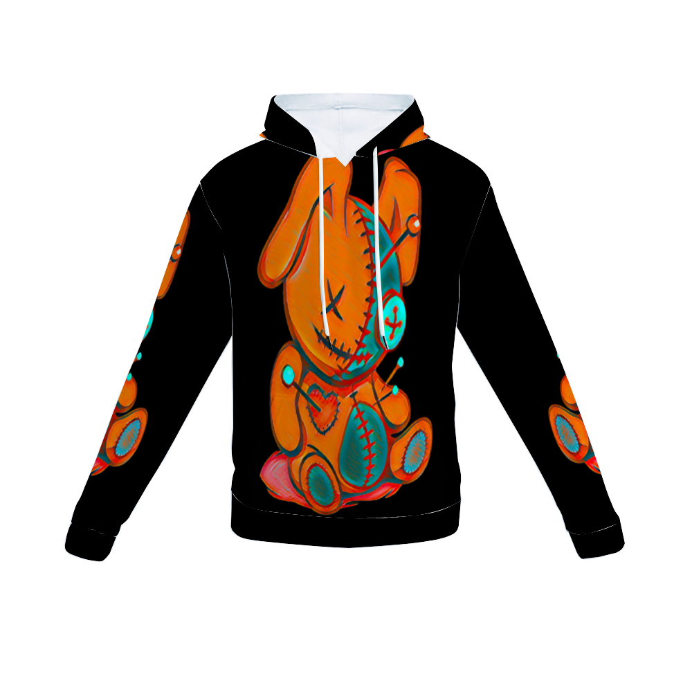 Customizable Unisex All Over Print Plush Hoodies with Pockets