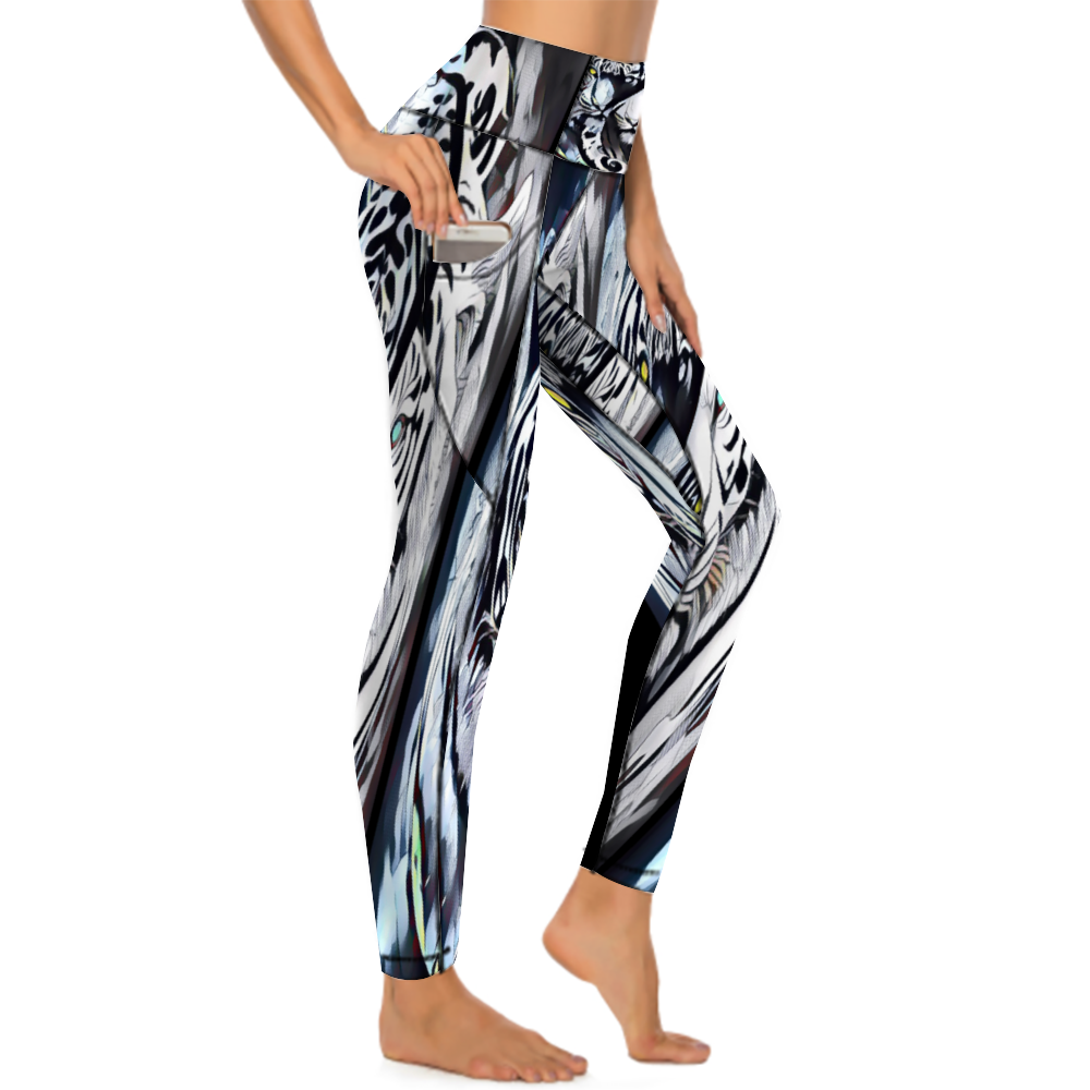 Custom Women's All Over Printed High Waist Yoga Skinny Pants