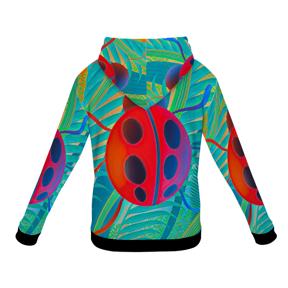 Customizable Unisex All Over Print Plush Hoodies with Pockets