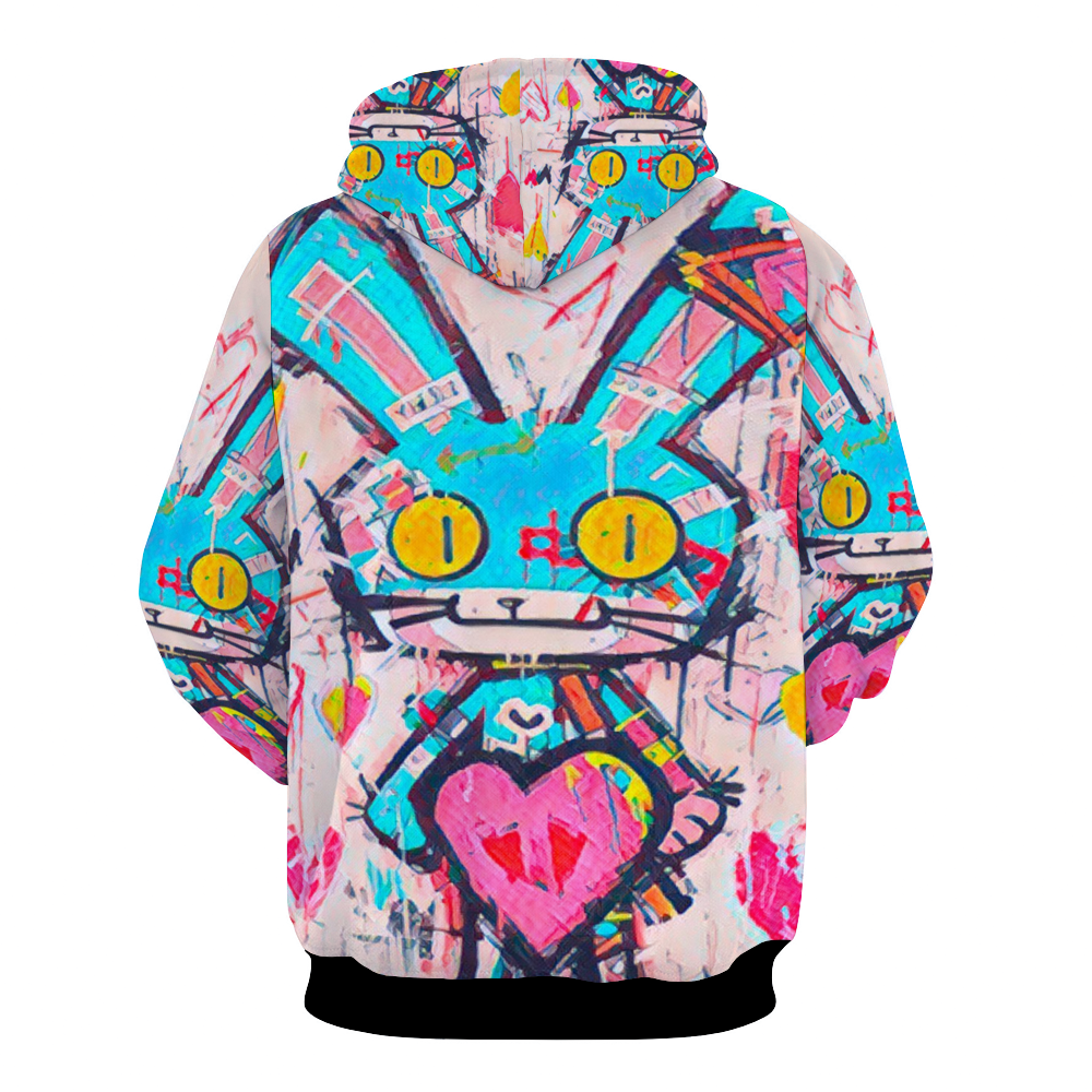 Customizable Unisex All Over Print Plush Hoodies with Pockets