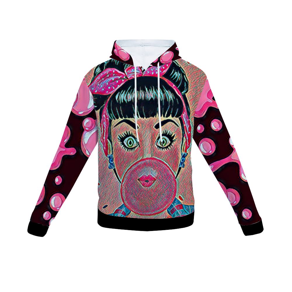 Customizable Unisex All Over Print Plush Hoodies with Pockets