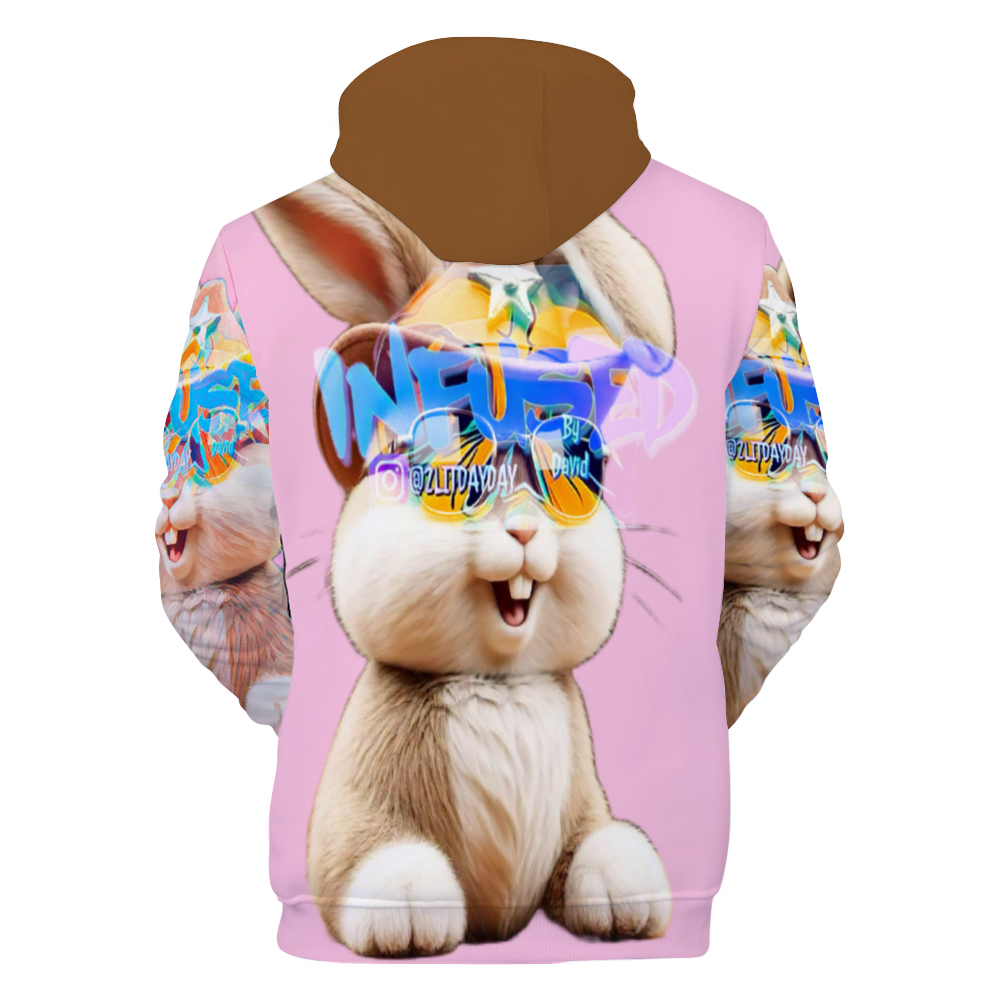 Custom Hoodies Unisex All Over Print Plush Hoodies with Pockets