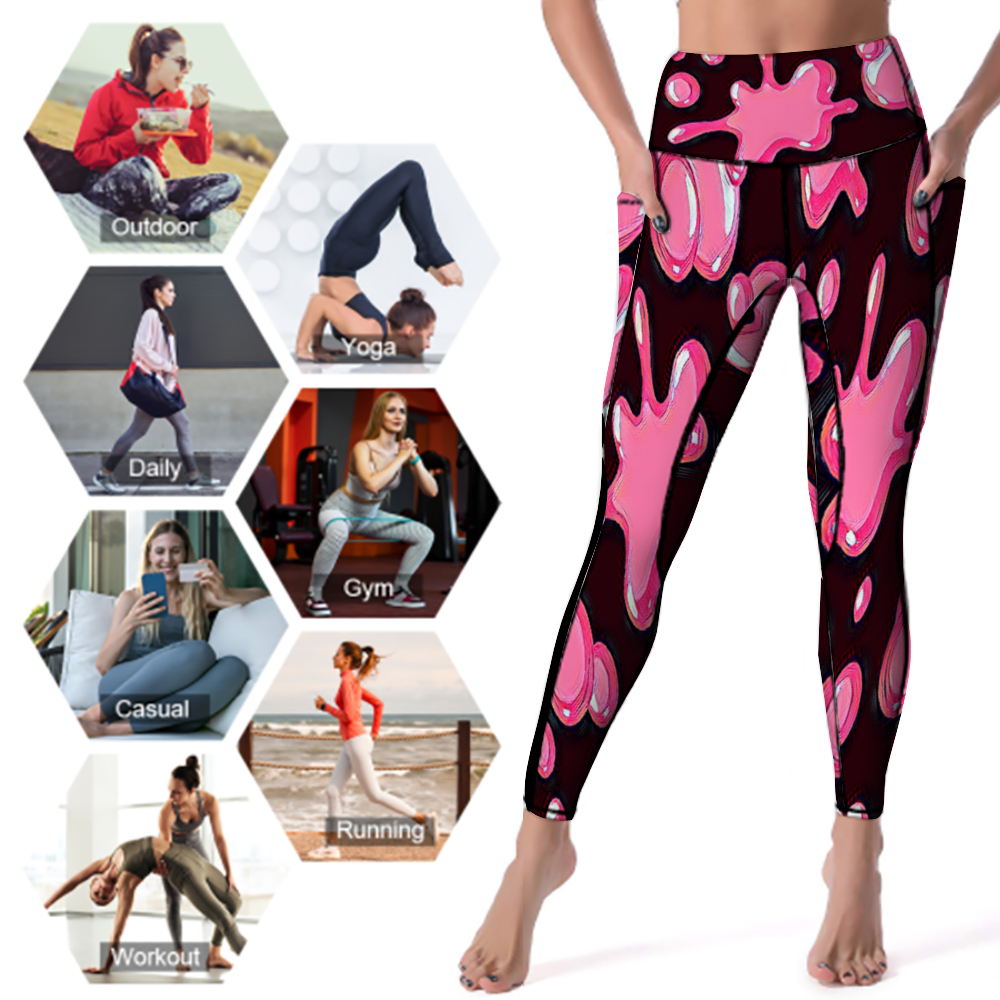 Custom Women's All Over Printed High Waist Yoga Skinny Pants