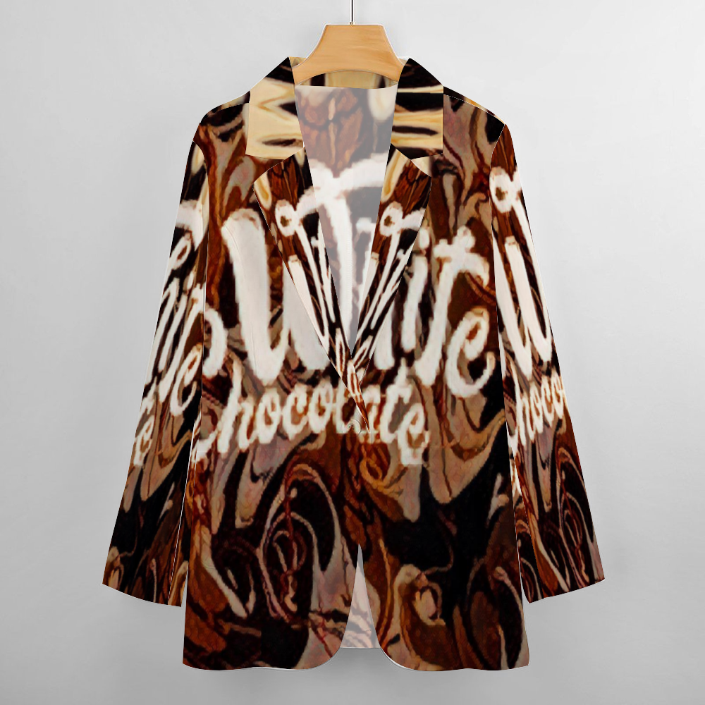 Custom Women's Casual Suit All Over Print Blazer Coat Fashion Light Coat