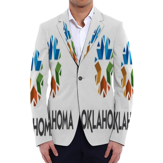 All Over Print Men Casual Suit Blazer Coat Fashion Light Coat