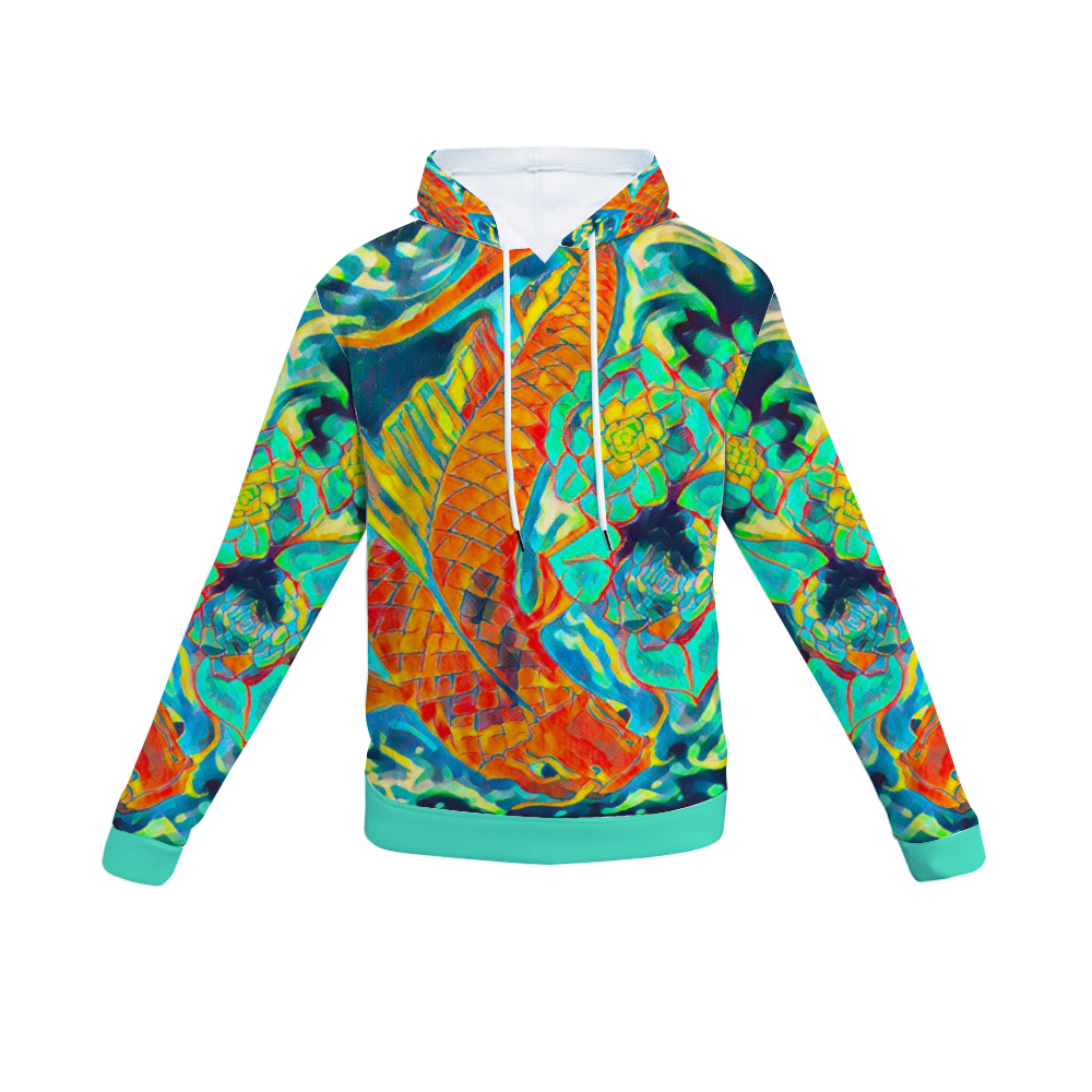 Customizable Unisex All Over Print Plush Hoodies with Pockets