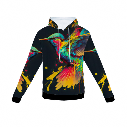 Customizable Unisex All Over Print Plush Hoodies with Pockets