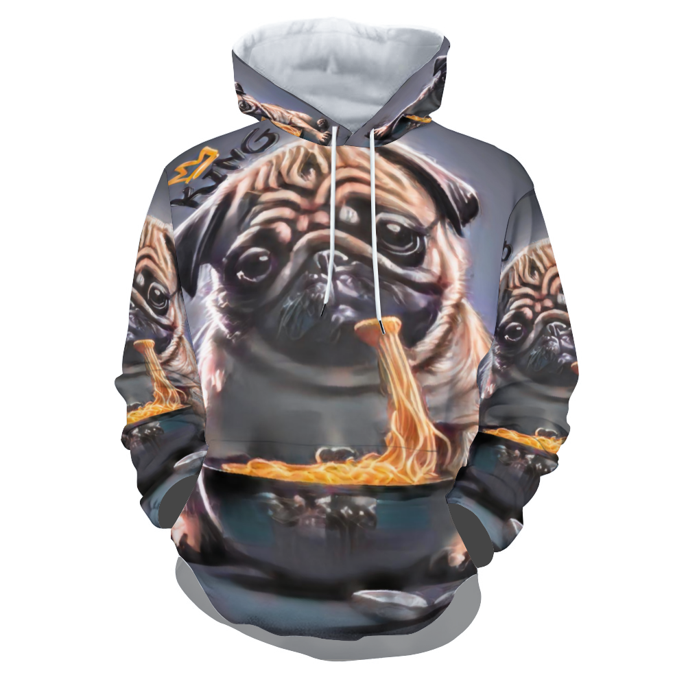 Customizable Unisex All Over Print Plush Hoodies with Pockets