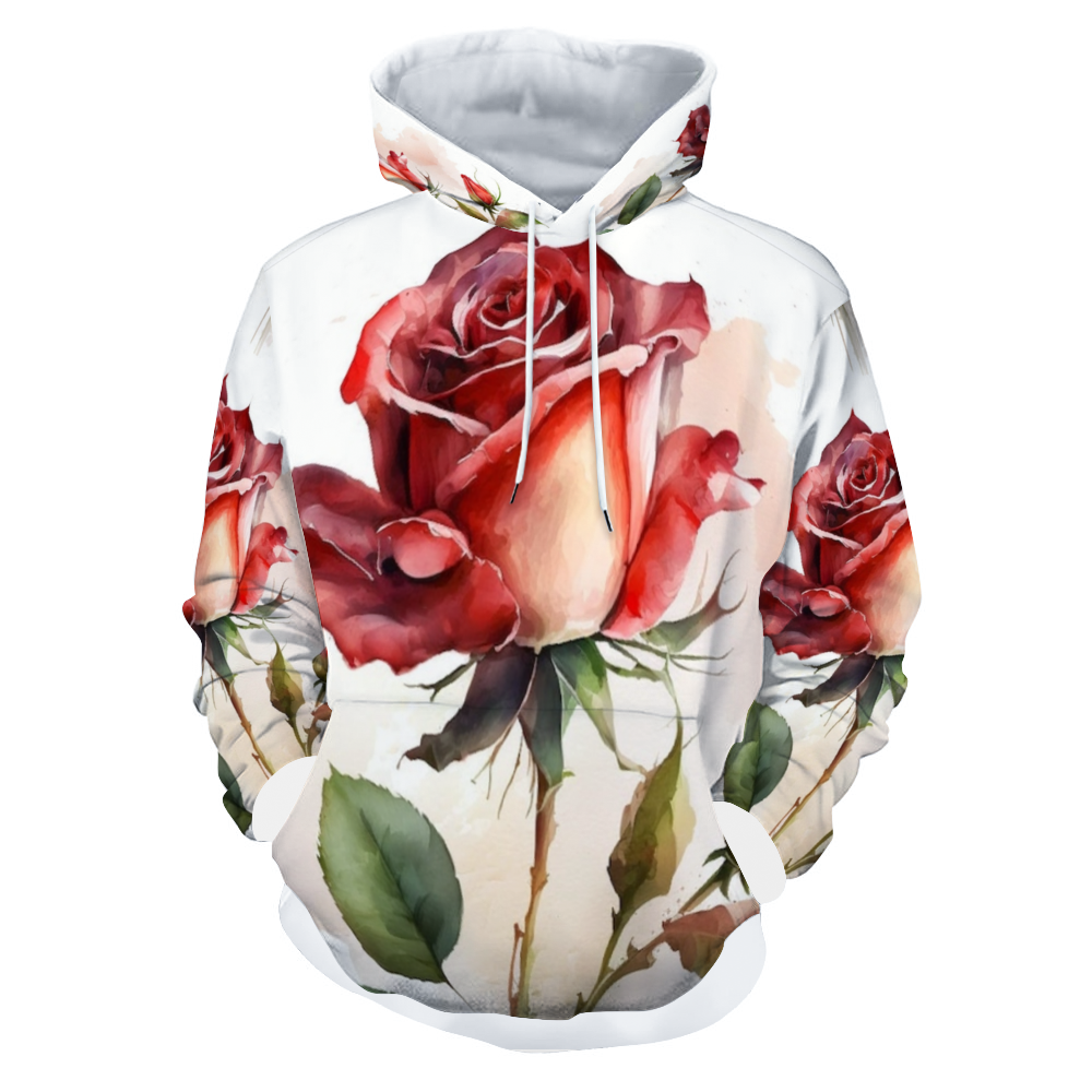 Customizable Unisex All Over Print Plush Hoodies with Pockets